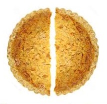pie cut in half